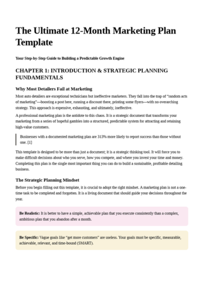 Detailing Business Marketing System