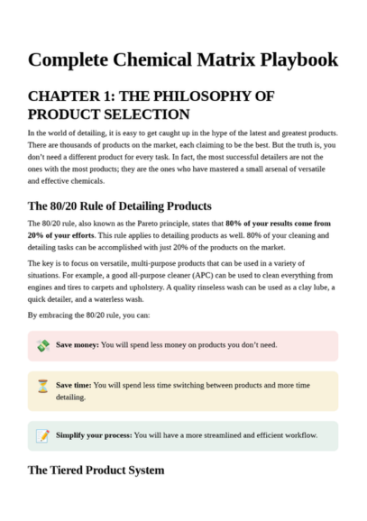 Detailing Business Operations System