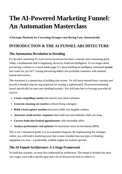 Detailing Business Marketing System