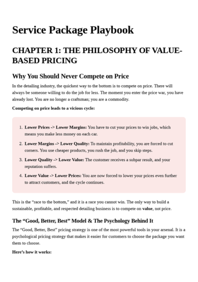 Detailing Business Operations System